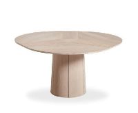 Billede af Skovby SM33 Spisebord inkl. 3 stk. Tillægsplader Ø: 123-149 cm - Massiv Hvidolieret Eg