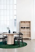 Billede af Skovby SM33 Spisebord inkl. 3 stk. Tillægsplader Ø: 123-149 cm - Massiv Hvidolieret Eg