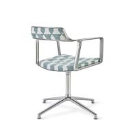 Billede af Vipp 452 Swivel Stol Gliders u. Hjul - Aluminium /Lagrasse