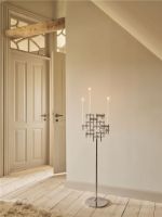 Billede af STOFF Nagel Quist Candle Holder H: 5,9 cm - Brushed Chrome