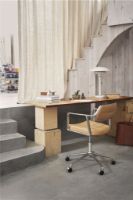 Billede af Vipp 453 Swivel Stol m. Hjul - Aluminium/Camel Leather