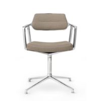 Billede af Vipp 453 Swivel Stol u. Hjul  - Aluminium/Textile Dark Sand
