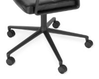 Billede af Vipp 453+ Swivel Stol m. Hjul - Sort Aluminium/Sort Læder