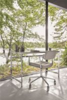 Billede af Vipp 453+ Swivel Stol m. Hjul - Aluminium/Dark Sand Textile