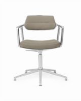 Billede af Vipp 453+ Swivel Stol u. Hjul - Aluminium/Dark Sand Textile
