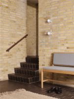 Billede af FDB Møbler J176 Sønderborg Bænk L: 116,5 cm - Lakeret Eg/Blå Uld 