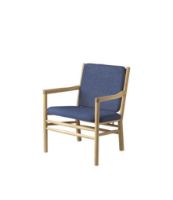 Billede af FDB Møbler J147 Lænestol Erik Ole Jørgensen H: 79,5 cm - Eg/Dark Blue
