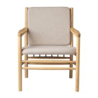 Billede af FDB Møbler J147 Lænestol Erik Ole Jørgensen H: 79,5 cm - Eg/Beige