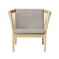 Billede af FDB Møbler Erik Ole Jørgensen J146 Lænestol H: 79,5 cm - Eg/Beige
