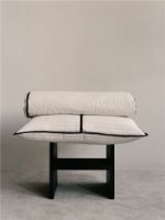 Billede af Ferm Living Vari Quilted Bedspread Single 180x260 cm - Natural/Dark Chocolate