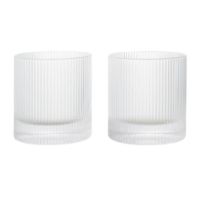 Billede af Ferm Living Ripple Tumbler Glasses 25 cl Set of 2 - Glass/Clear