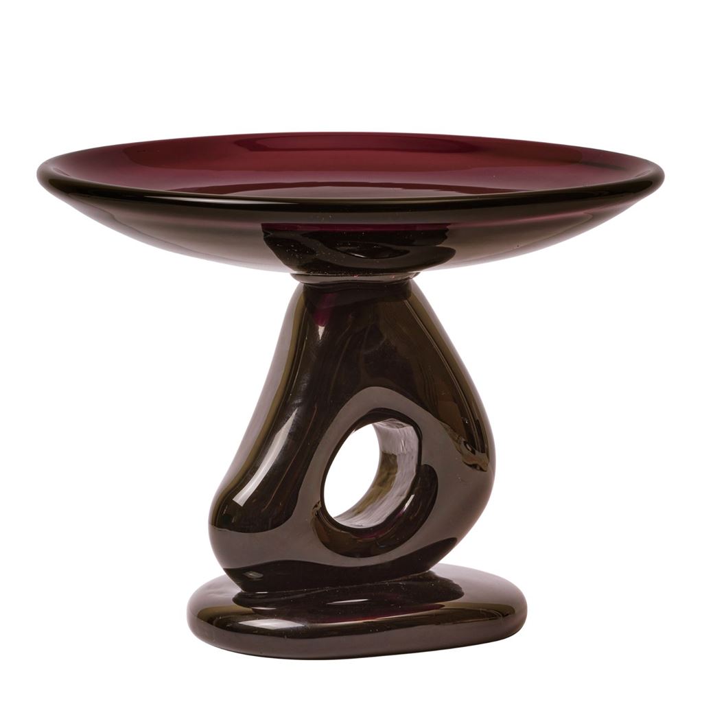 Billede af Ferm Living Damo Glass Centrepiece Ø: 30 cm - Glass/Dark Grape