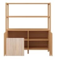 Billede af Skovby SM712 Høj Skænk H: 140 cm - Hvidolieret Eg