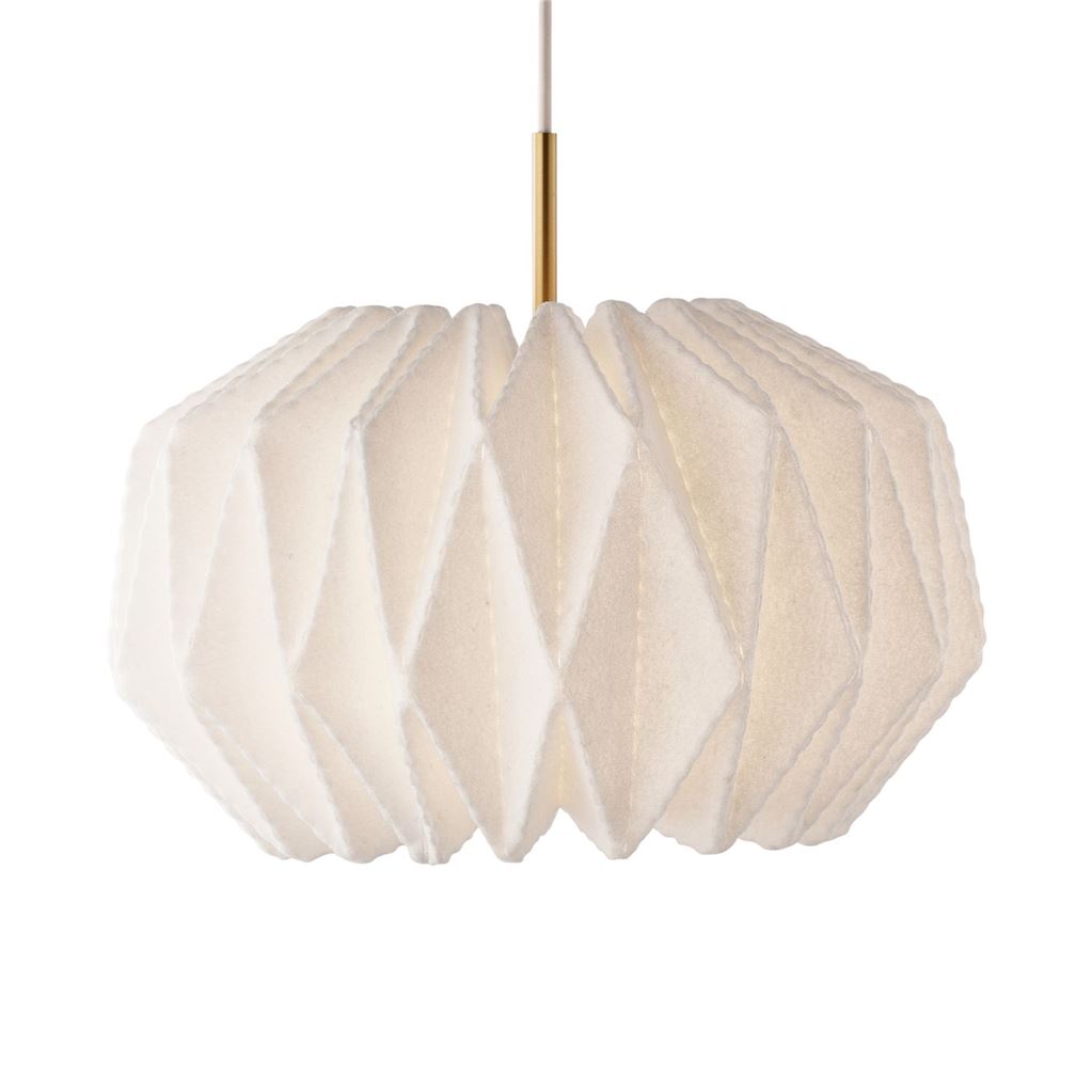 Billede af Le Klint 164 Softly Pleated I Pendant Round M Ø: 62 cm - Messing/Hvid