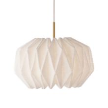 Billede af Le Klint 164 Softly Pleated I Pendant Round S Ø: 42 cm - Messing/Hvid