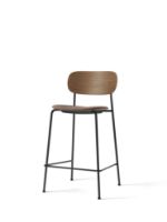 Billede af Audo Copenhagen Co Counter Chair Veneer Seat Upholstered SH: 68,5 cm - Dark Stained Oak/Reflect 0344 