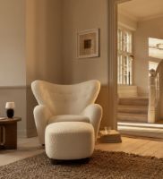 Billede af Audo Copenhagen Den Trætte Mand Loungestol H: 88 cm - Dark Stained Oak/Baena 14