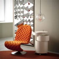 Billede af Verpan Verner Panton Globen Ø: 28 cm - Chrome/Red/Blue