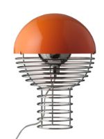 Billede af Verpan Wire Table Lamp Ø: 30 cm - Chrome/Orange 