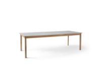 Billede af &Tradition Patch HW2 Extendable Table 240x100 cm - Oiled Oak w. Beige Arizona 0748 Fenix Nano Laminate & Brass
