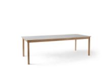 Billede af &Tradition Patch HW2 Extendable Table 240x100 cm - Oiled Oak w. Beige Arizona 0748 Fenix Nano Laminate & Brass
