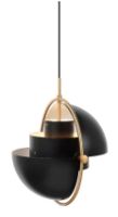 Billede af GUBI Multi-Lite pendel Ø:36 cm Brass base - Charcoal Black skærm 