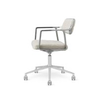 Billede af Vipp 453+ Swivel Stol m. Hjul - Aluminium/Off-White/Light Grey
