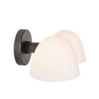 Billede af Made By Hand Fuse Double Væglampe H: 10 cm - Sten/Hvid Opalglas