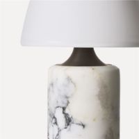 Billede af Made By Hand Fuse Portable Bordlampe H: 24 cm - Sten/Hvid Opalglas