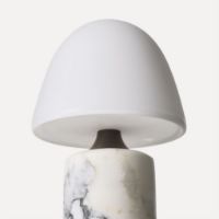 Billede af Made By Hand Fuse Portable Bordlampe H: 24 cm - Sten/Hvid Opalglas