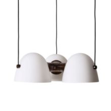 Billede af Made By Hand Fuse Triple Pendel H: 10 cm - Sten/Hvid Opalglas