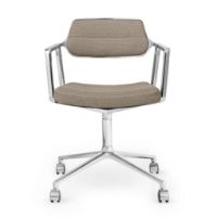 Billede af Vipp 453 Swivel Stol m. Hjul  - Aluminium/Dark Sand